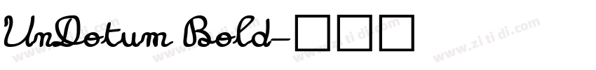 UnDotum Bold字体转换